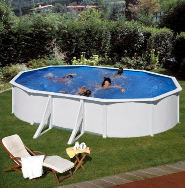 Piscina acero ovalada filtro arena 500x300x120cm blanca marca gre