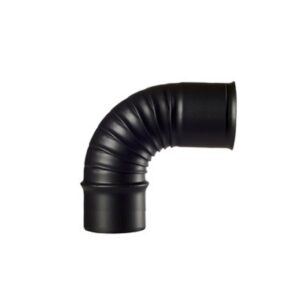 Codo Chimenea Vitrificado Negro 90° THECA - Ideal para Estufas