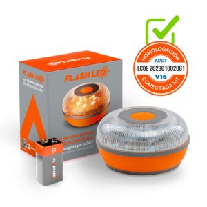 Baliza de emergencia V16 FLASH LED homologada con geolocalización